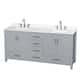 Option Gray, Chrome Trim, White Quartz Top