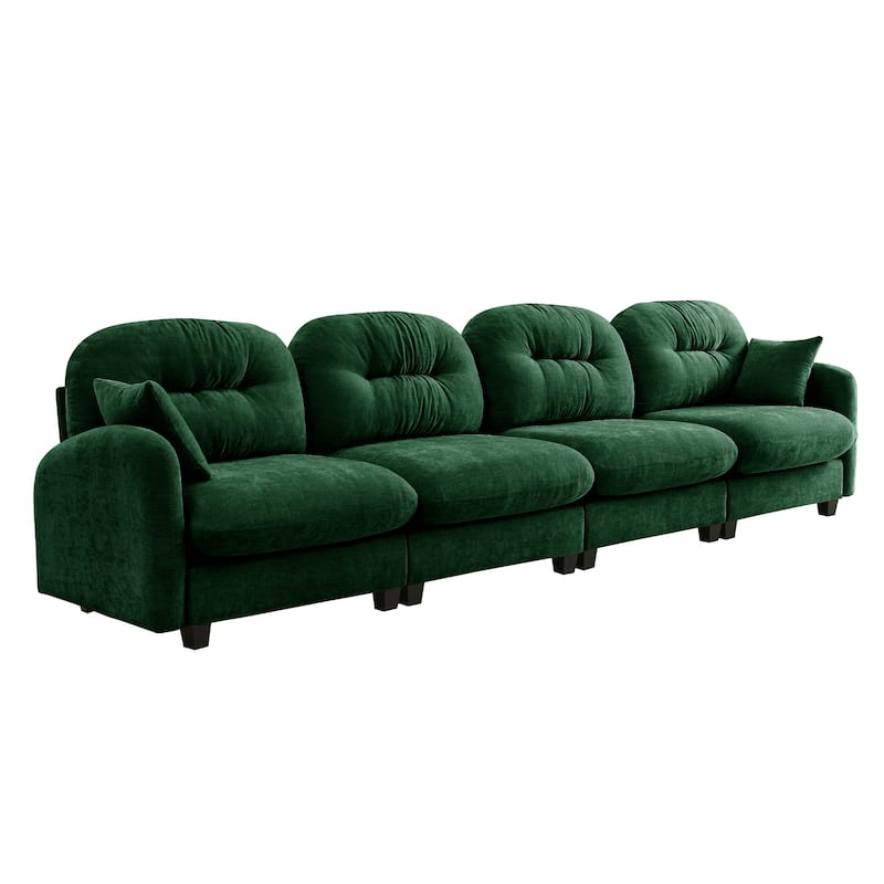 140" Oversized Modular Sofa, 4 Seater Large Sectional Couches for Living Room, Tufted Chenille Deep Seat Couch for Apartment