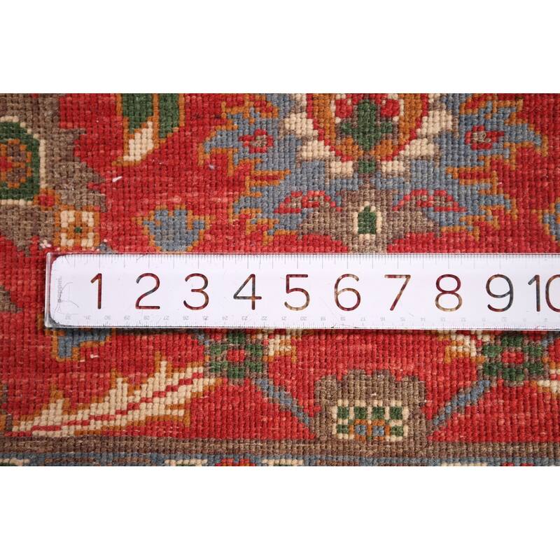 Hand Knotted Oriental 100% Wool Carpet Traditional Floral Red Kazak Area Rug - 3' 1'' X 2' 1''