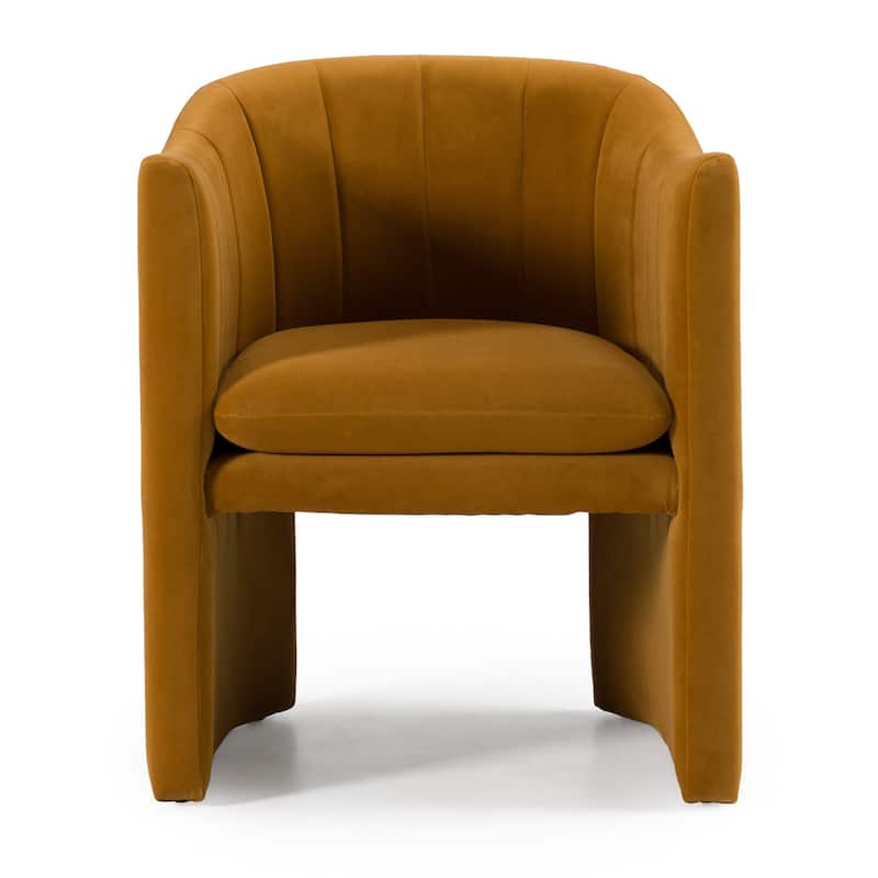 Modrest Danube Modern Burnt Orange Fabric Dining Chair