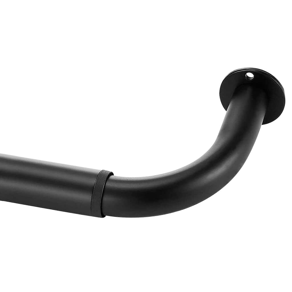 Meriville 1-Inch Diameter Wrap Around Blackout Curtain Rod, Round Base