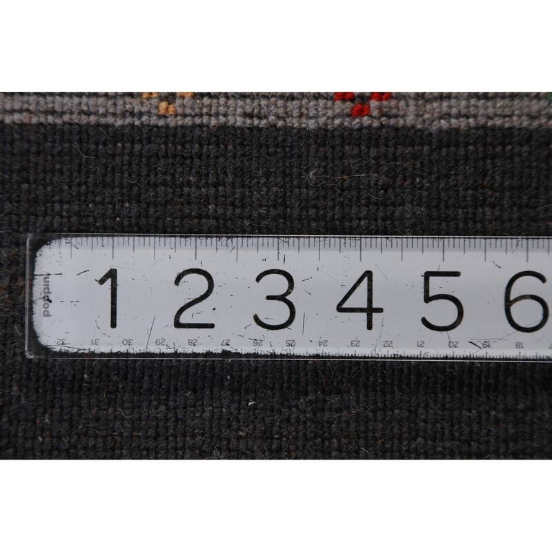 Hand Knotted Oriental 100% Wool Carpet Tribal Tribal Greys & Charcoal Gabbeh Area Rug - 11' 10'' X 9' 2''