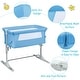 preview thumbnail 25 of 39, Travel Portable Baby Bed Side Sleeper Bassinet Crib with Carrying Bag - 38" x 19.5"-27.5" x 26.5"-34" (L x W x H)
