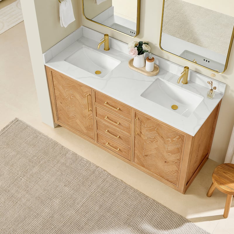 Jakarta Bath Vanity with Quartz Stone Top without Mirror