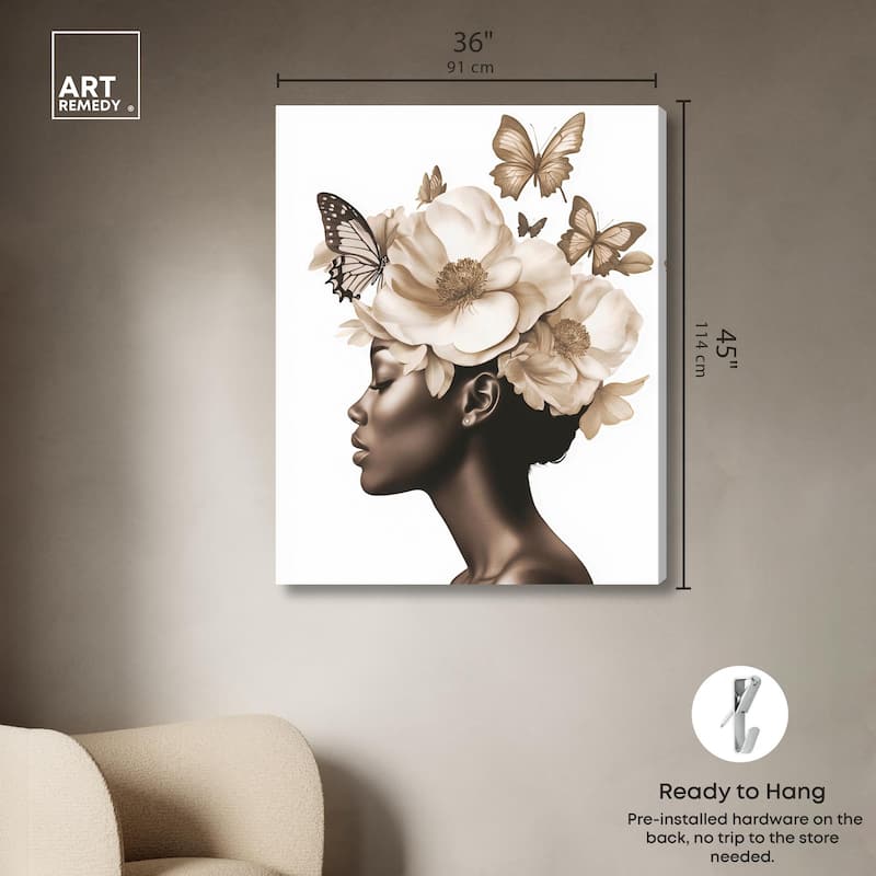 In Her Thoughts I Canvas by Art Remedy, Gallery Wrapped