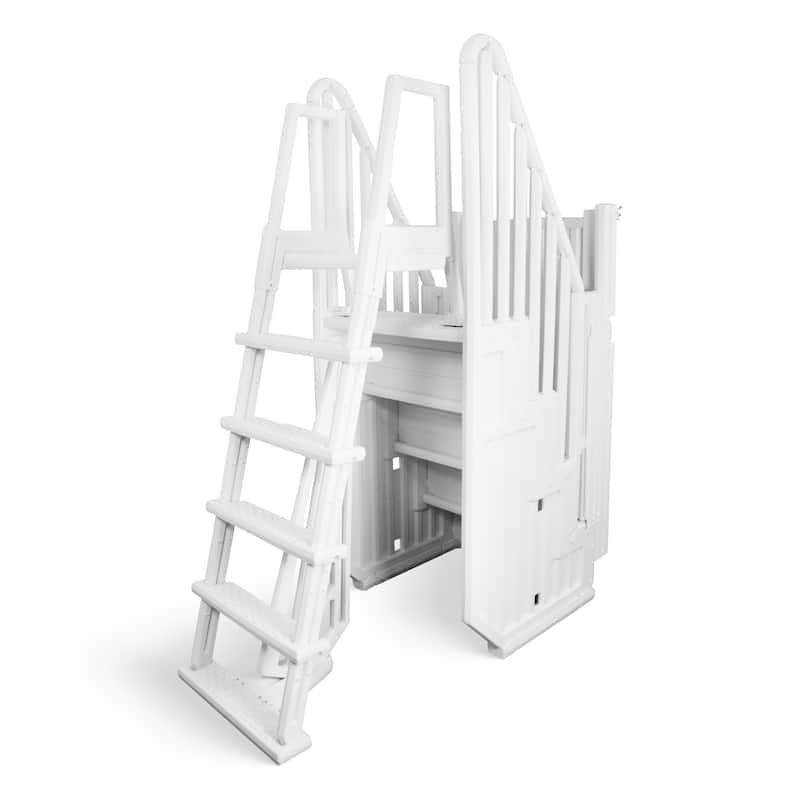 Easy-In Pool Entry System - 24.67 in. W x 56 in. D x 81 in. H - 24.67 in. W x 56 in. D x 81 in. H - White