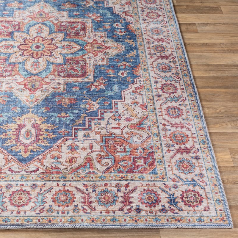 Livabliss Iris Traditional Medallion Area Rug