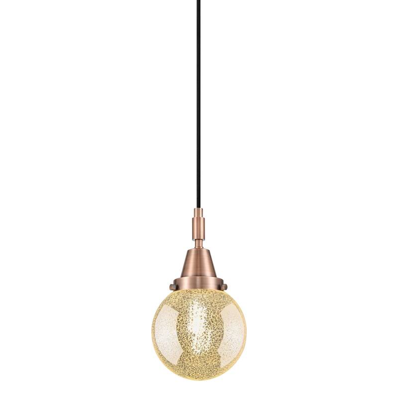 Innovations Lighting 447-1P-11-6 Beacon Pendant Beacon 6" Wide Mini - Antique Copper / Mercury