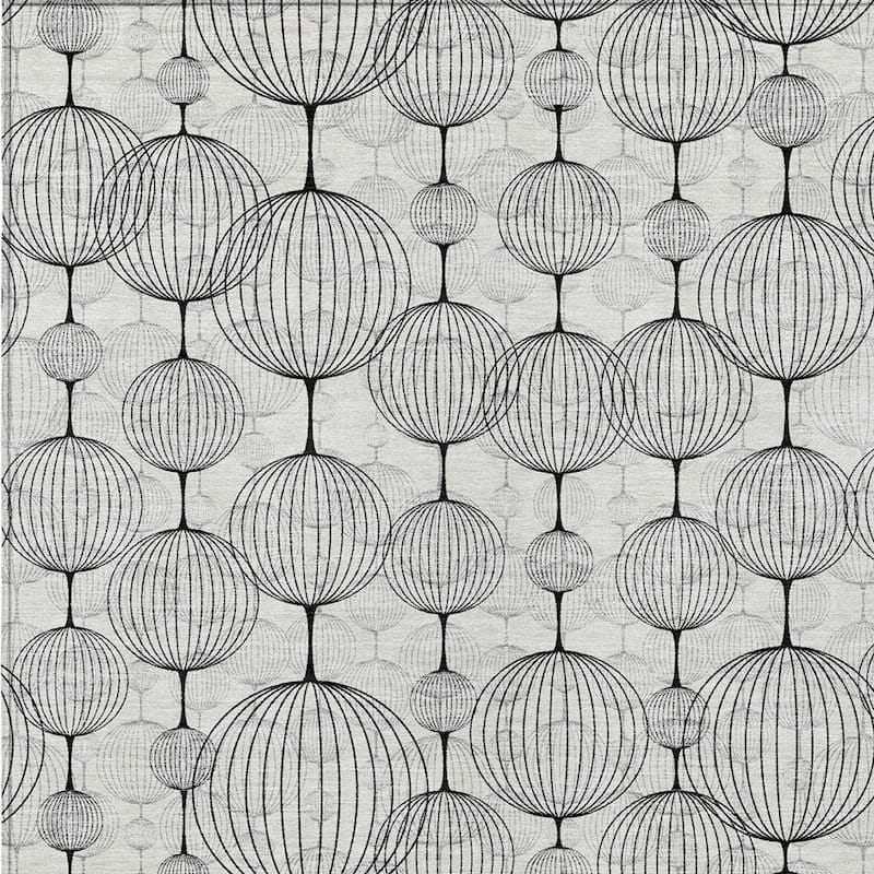 HomeRoots Geometric Transitional Rectangle Outdoor Rug