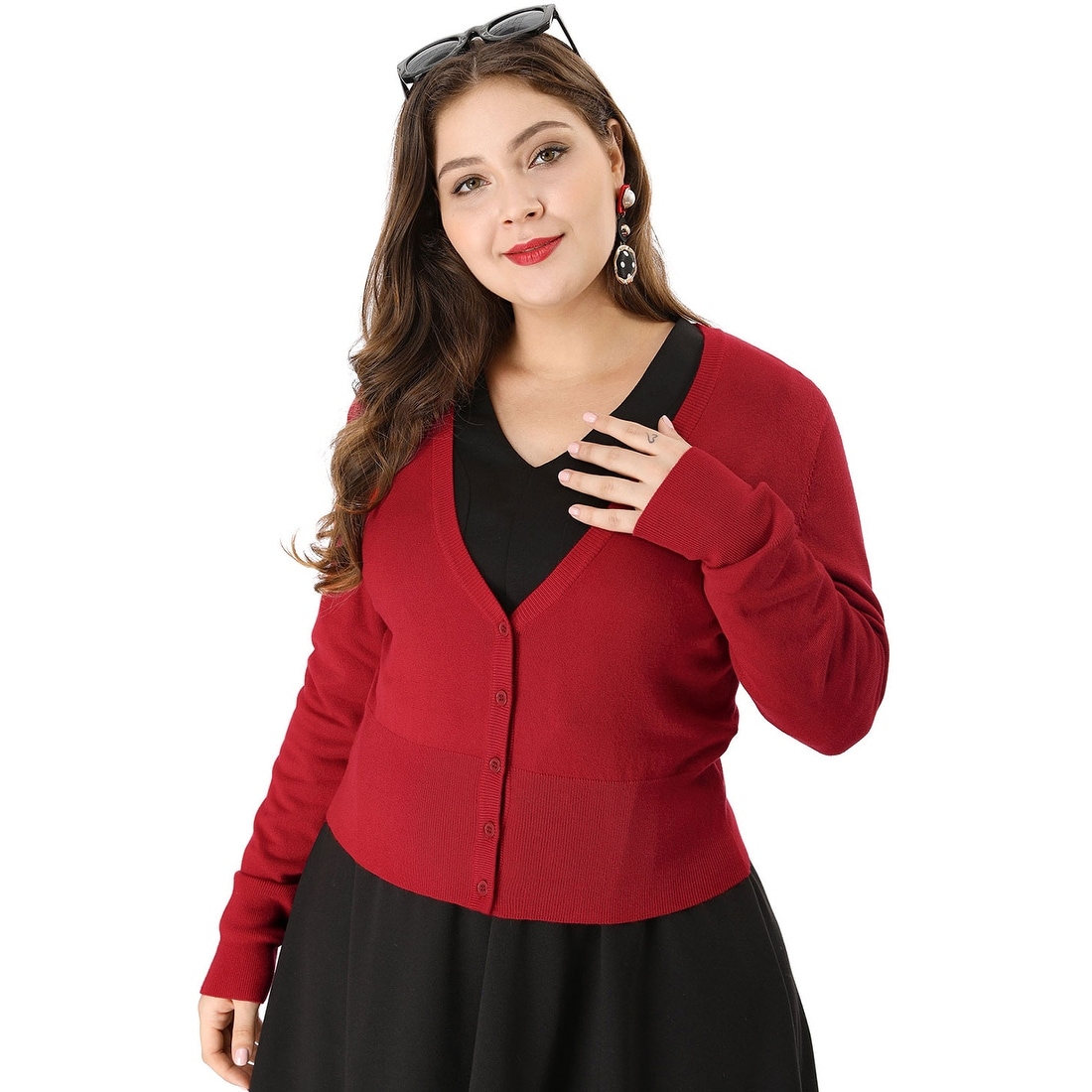 plus size button down cardigan