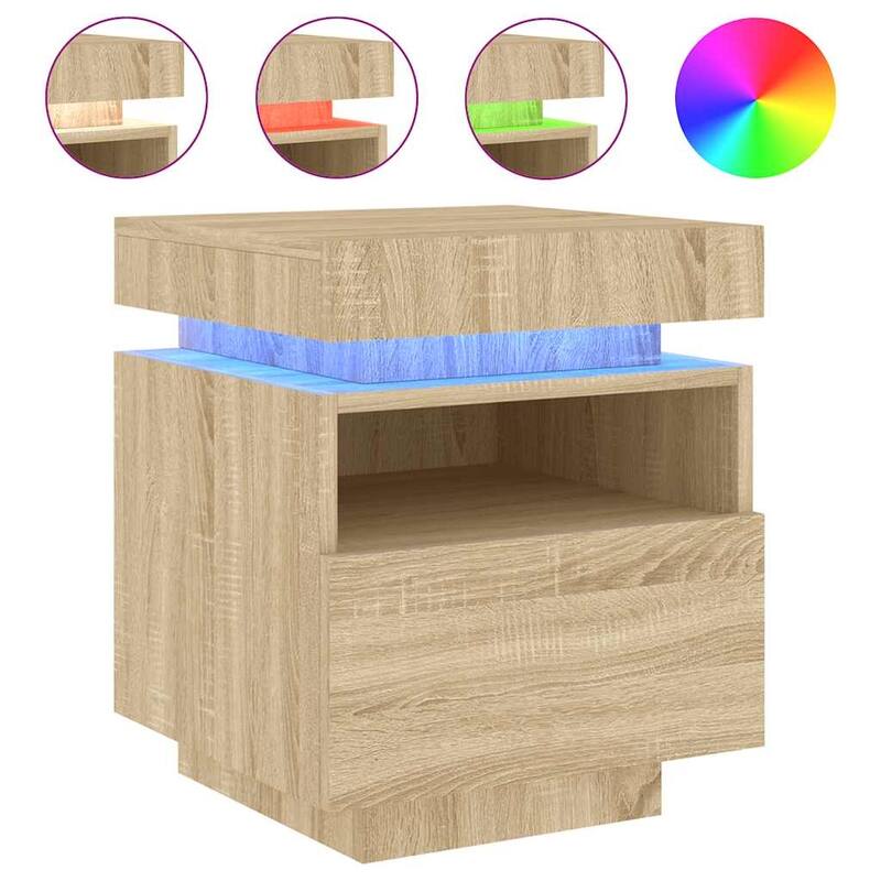 vidaXL Bedside Cabinet Engineered wood Compact Bedside Cabinet
