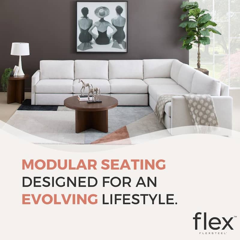 Flex 5-Seat Modular Sectional with Standard Arms by Flexsteel - 103" x 35" x 103"