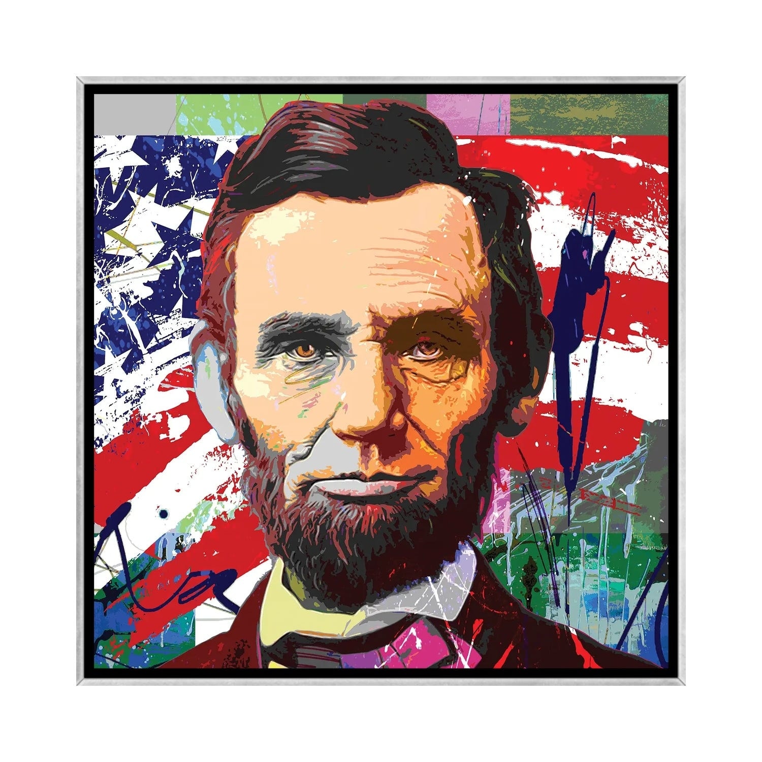 iCanvas "Lincoln" by Gabriel Cozzarelli Framed