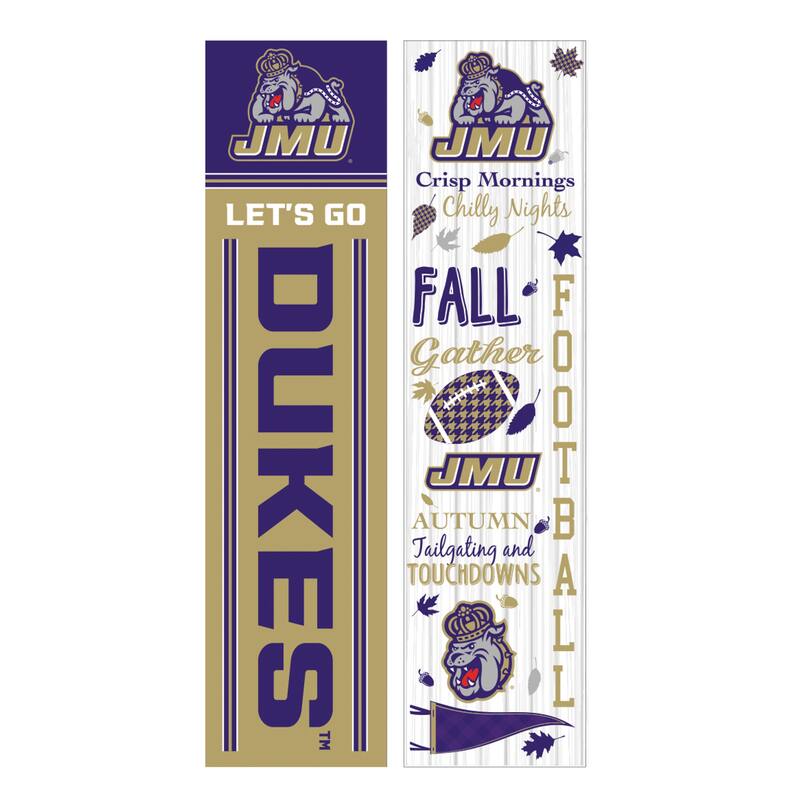 47" Double Sided Seasonal Porch Leaner, James Madison University - 47" x 11.25"