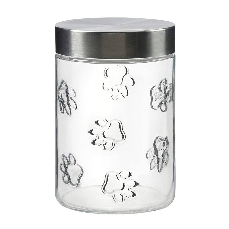 Amici Pet Maxwell Collection Paw Glass Storage Canister