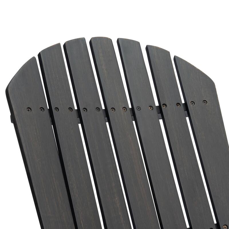 Anmytek Foldable Adirondack Chair Outdoor Patio Chair Weather Resistant Wood Portable Camping Chair for Backyard Balcony Beach