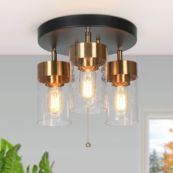 Flush ceiling light with pull chain discount