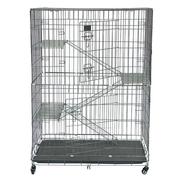 Folding Collapsible Pet Cat Wire Cage Indoor Outdoor Playpen Vacation. Opens flyout.