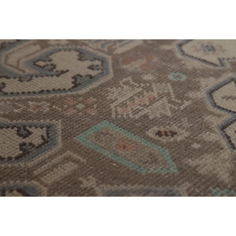 Geometric Tabriz Persian Area Rug Living Room Hand-Knotted Wool Carpet - 8'0"x 10'10"