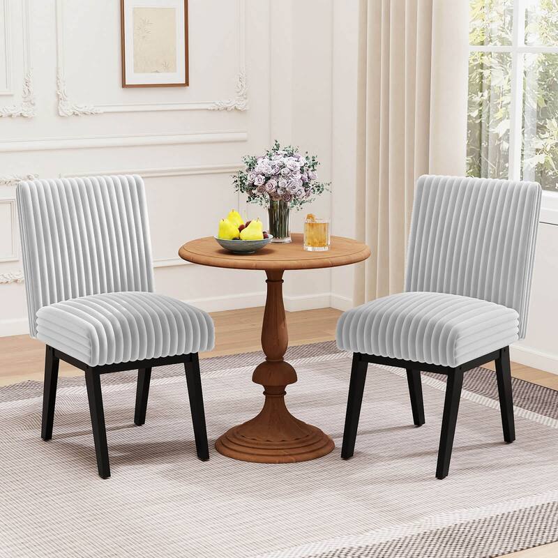 Costway Dining Chairs Set of 2/4 with Padded Seat, Rubber Wood Legs &