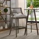 preview thumbnail 20 of 72, Paris Farmhouse Counter and Bar Stool with Backrest Single - Light Heathered Grey Linen - Bar height
