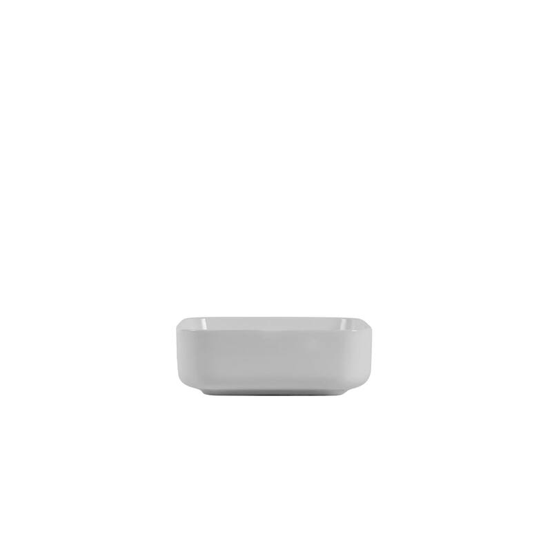 15.3" Square Countertop Ceramic Washbasin