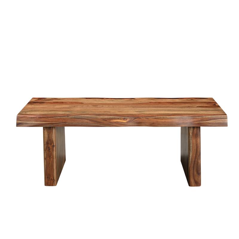 Avenue Live Edge Solid Sheesham Wood 3-Piece Living Room Table Set