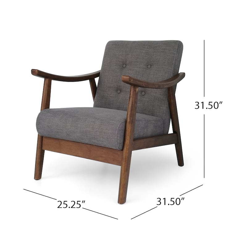 25.25" Button Tufted Accent Chair