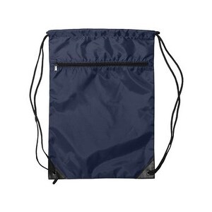 drawstring backpack with zipper pocket