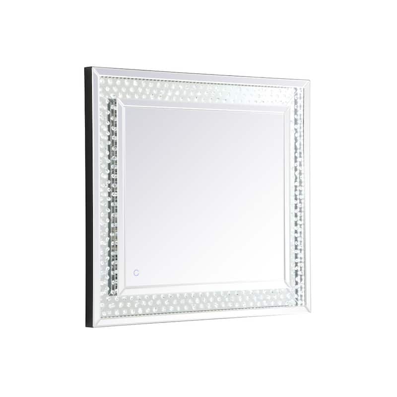 River LED Crystal Mirror - Clear