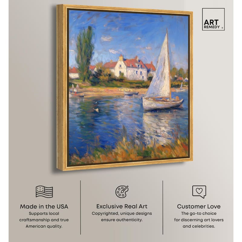 Bayside Calm I Canvas by Art Remedy