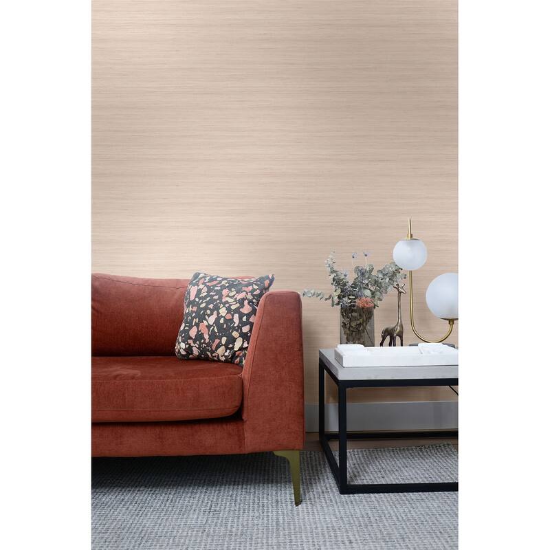 Seabrook Designs Shantung Silk Embossed Vinyl Unpasted Wallpaper