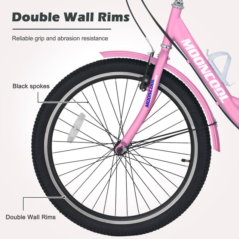 DoCred 20" Adult Tricycle 7 Speed 3-Wheel Bike with Shopping Basket