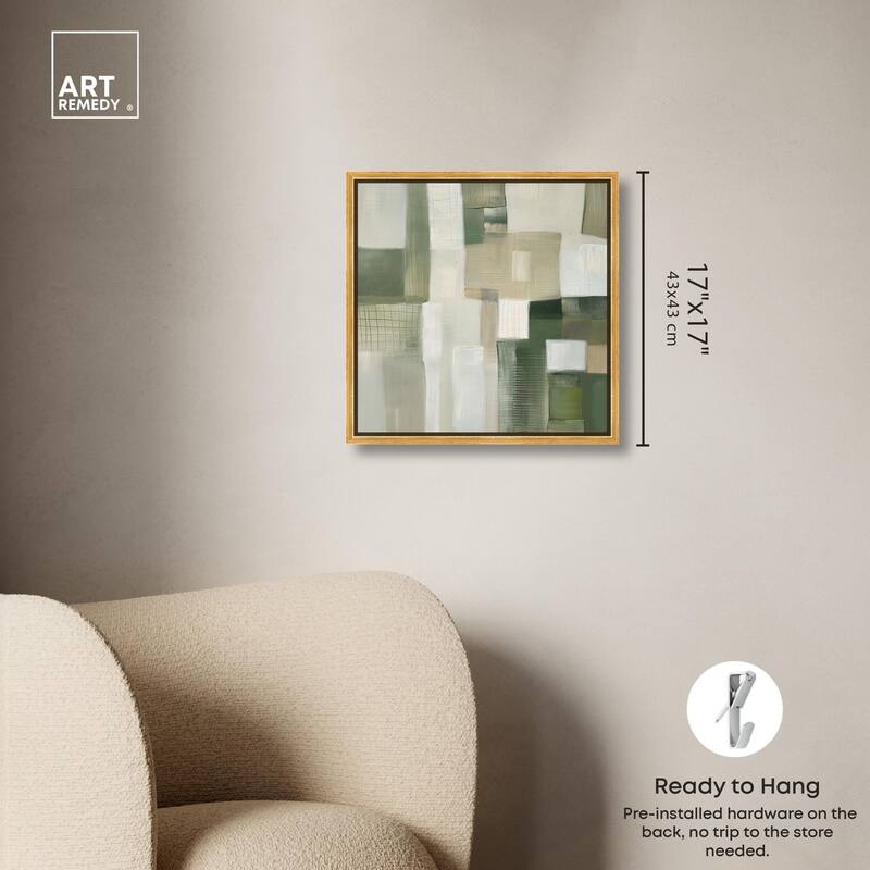 Pale Jade Green II Canvas by Art Remedy