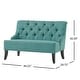 preview thumbnail 51 of 56, Nicole Polyester Blend Fabric Settee by Christopher Knight Home - 29.25"L x 43.75"W x 30.50"H