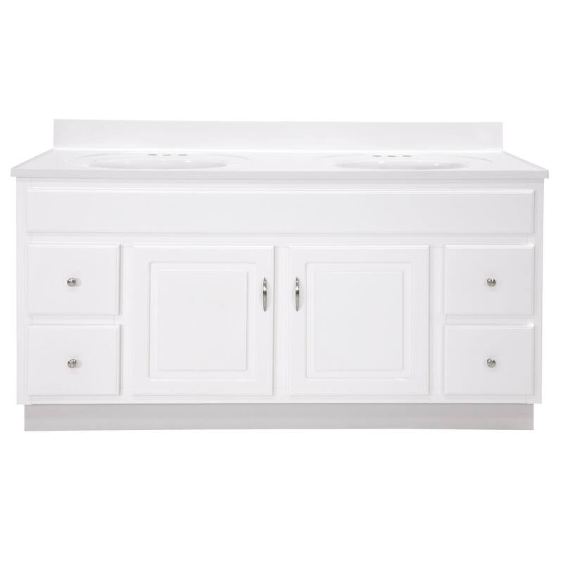 Design House 586438 Concord 60" Free Standing Double Basin Vanity Set