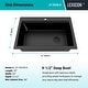preview thumbnail 3 of 5, 33 Inch Lexicon Platinum Quartz Composite Drop-in Undermount Single Bowl Workstation Galaxy Black Kitchen Sink LP-750TM-K