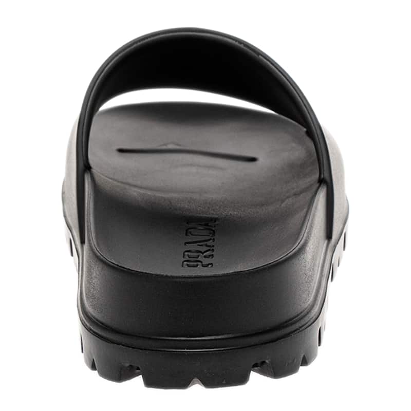 Prada Logo Embossed Rubber Slides