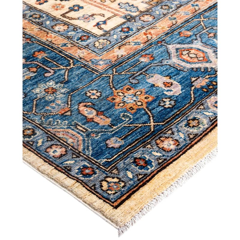 Serapi One-of-a-Kind Hand-Knotted Area Rug - Ivory - 9' 0" x 11' 10"