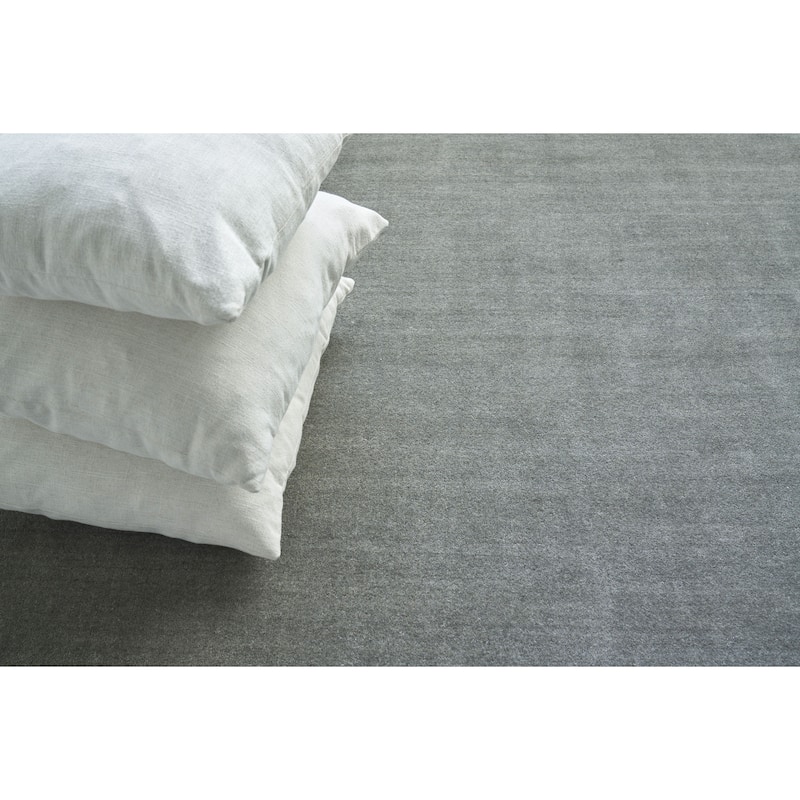 EXQUISITE RUGS Sanctuary Hand-loomed Bamboo Silk/Wool Brown Area Rug.
