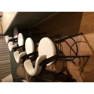 Harley Faux Leather and Metal Swivel Stools (Set of 2) by iNSPIRE Q Modern