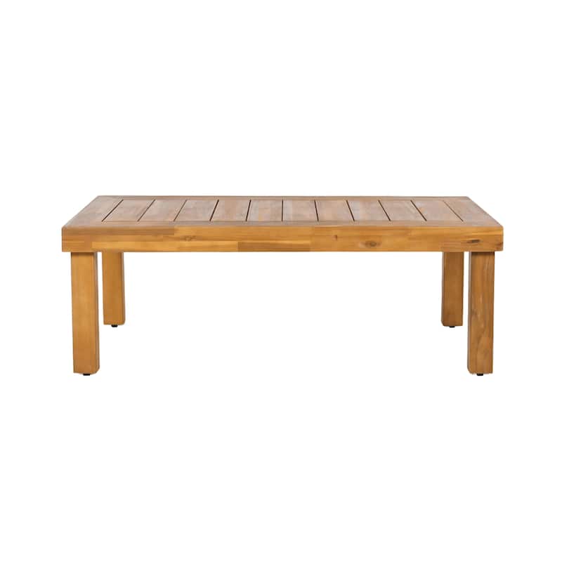 Christopher Knight Home - 3-Piece Acacia Wood Sofa Set with Ottoman and Coffee Table