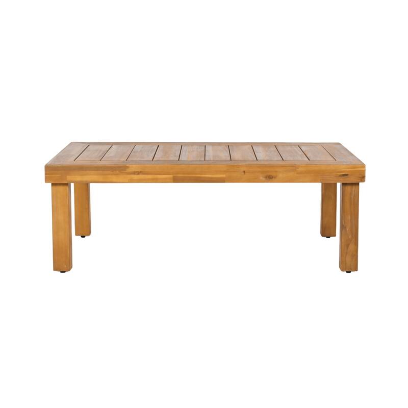 Christopher Knight Home - Mia 4-Pieces Acacia Wood Patio Chat Set