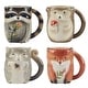 preview thumbnail 1 of 1, Certified International Woodland Critters 16 oz. 3-D Mugs, Set of 4