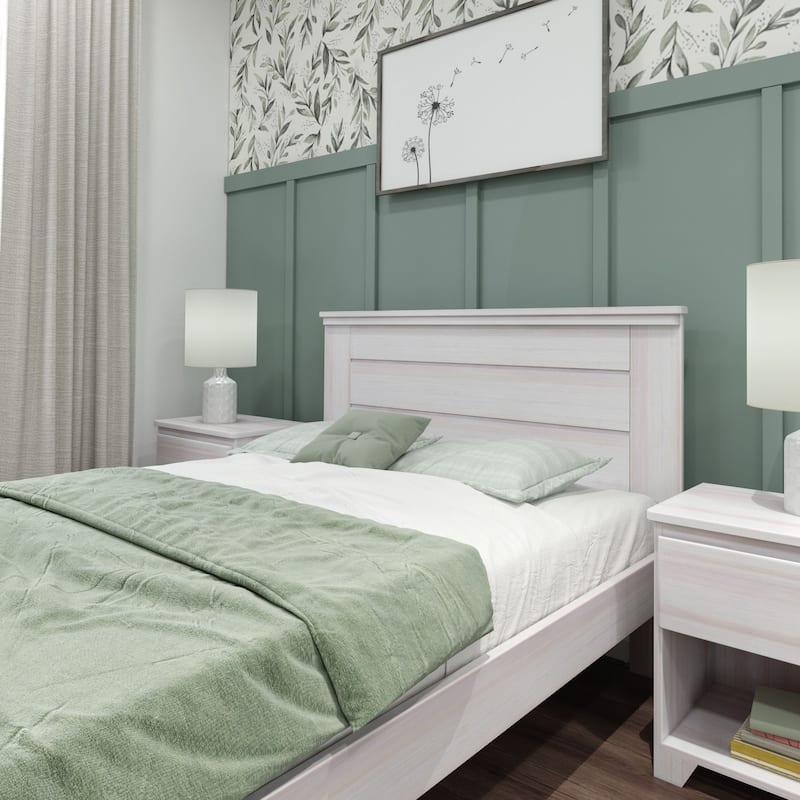 Max and Lily Farmhouse Full Bed with Panel Headboard