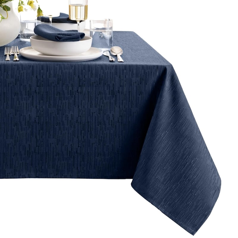 Continental Solid Texture Water and Stain Resistant Tablecloth
