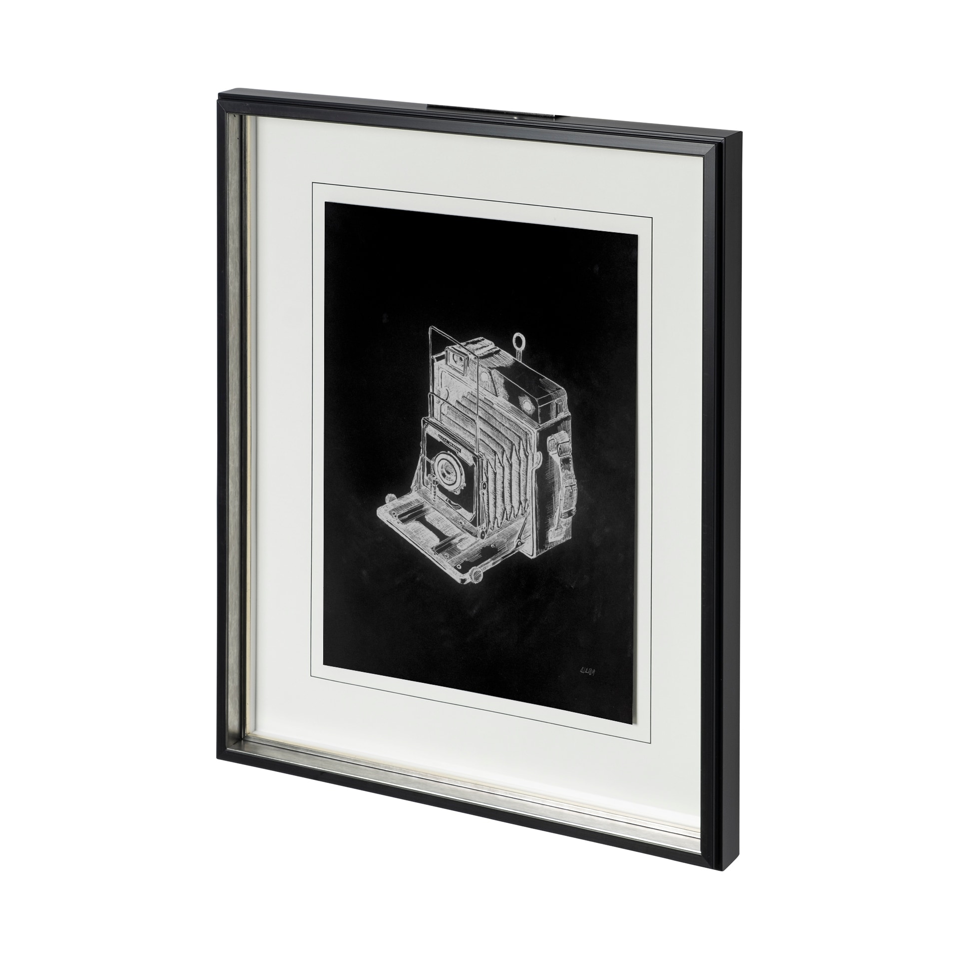 Pacemaker Black I by Alarm a Hand Embellished Textured Framed Art Print Matted under Glass
