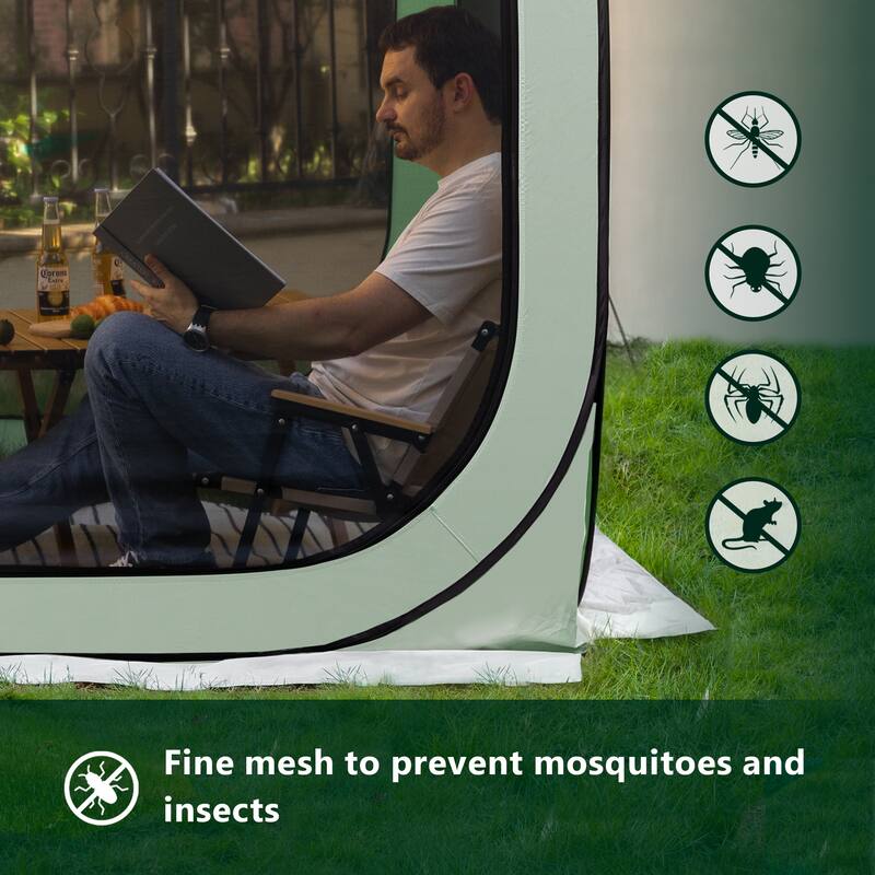 Werph Pop Up Canopy, Green, Portable Canopy Tent with Mesh Mosquito Net