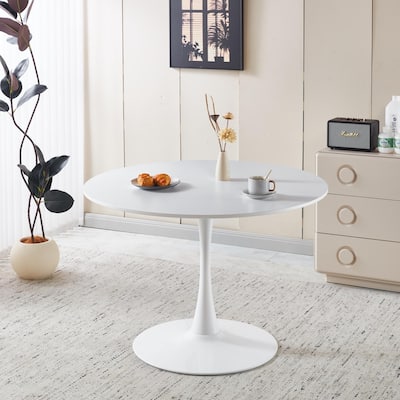 42.1"L Tulip Dining Table with Metal Legs for 4-6 people