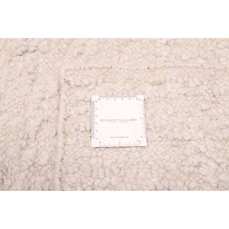 ECARPETGALLERY Hand-knotted Looma Light Grey Wool Rug - 8'0 x 9'11